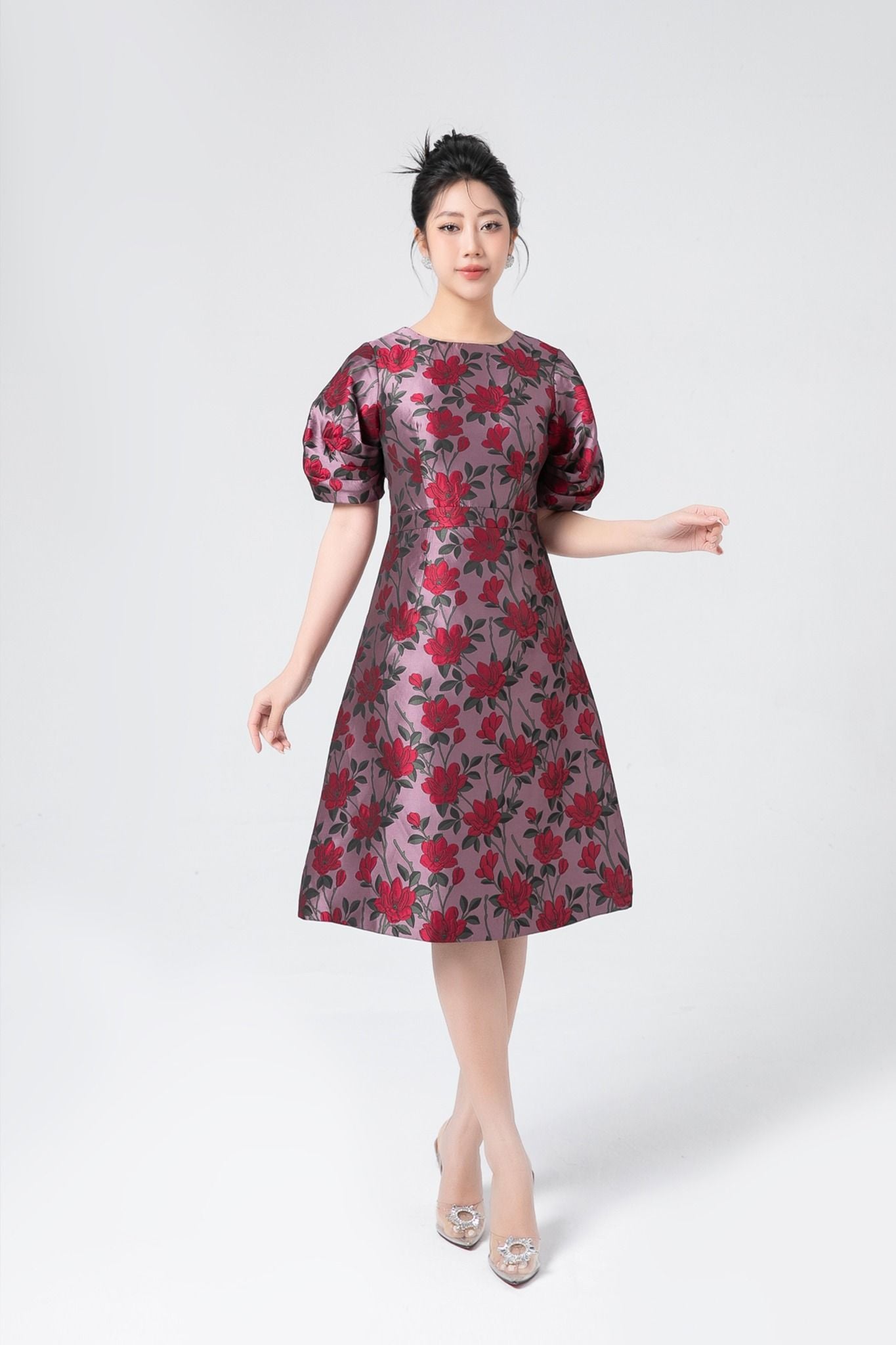 ĐẦM GẤM HOA D14802