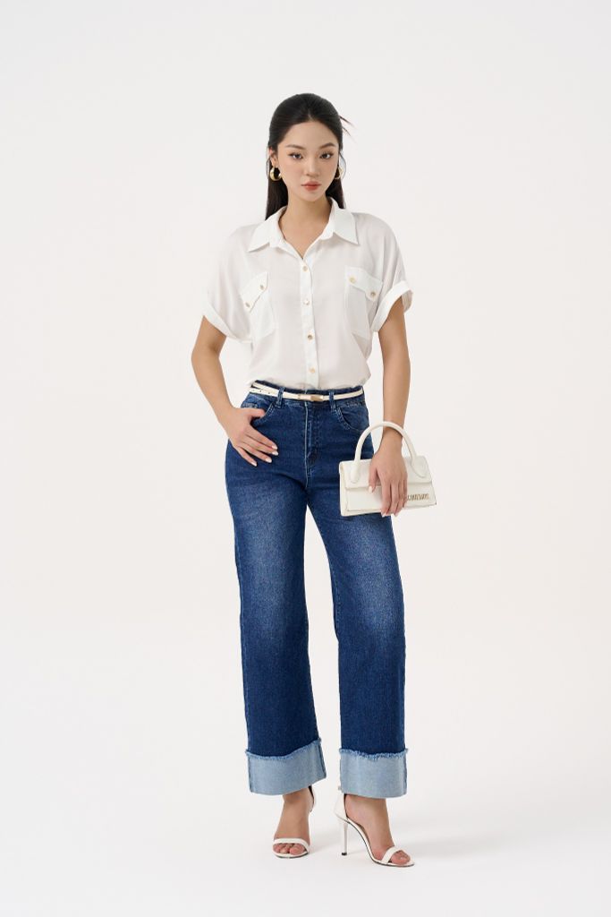 SƠ MI LỤA TRẮNG SM05612