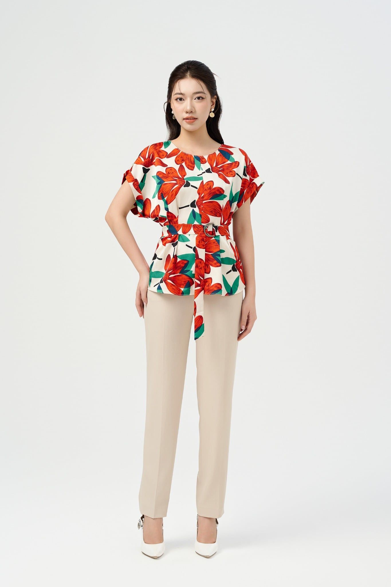 ÁO HOA ĐỎ SM03902