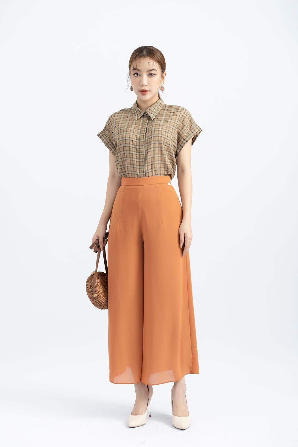 Quần ống rộng giả váy maxi item đốn tim bạn gái hè 2021  ELLY