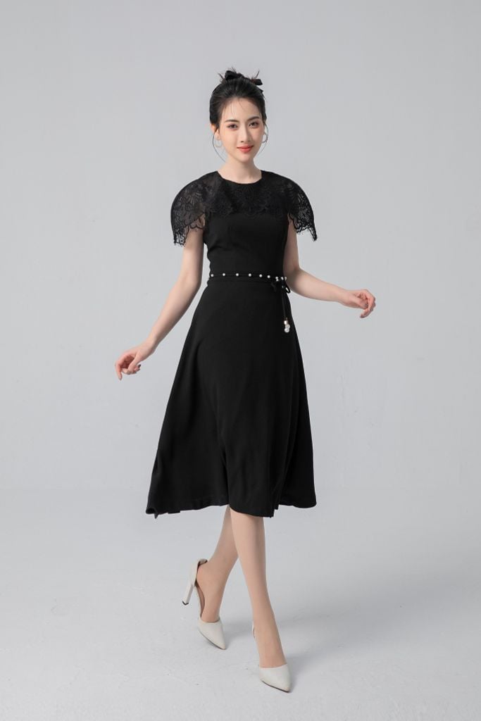 ĐẦM THIẾT KẾ PHỐI REN D17912