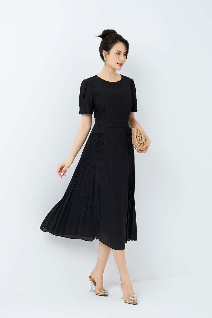 ĐẦM ĐEN XẾP LI D04952