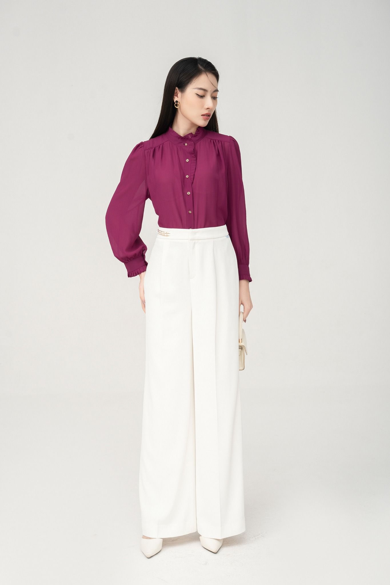 24018B93  Quần culottes đen voan ngựa hàn quốc Thời trang nữ Toson