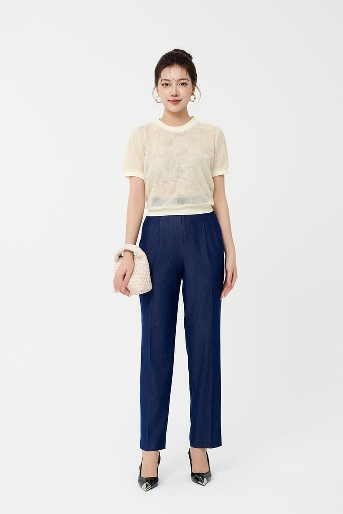 ÁO REN CỔ TRÒN SM06612