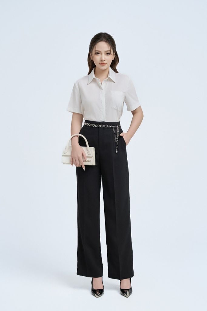 SƠ MI PHỐI TÚI NGỰC SM41022