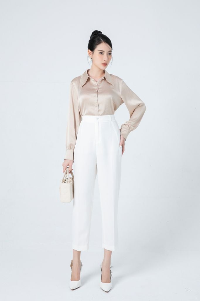 SƠ MI LỤA TRƠN SM10192