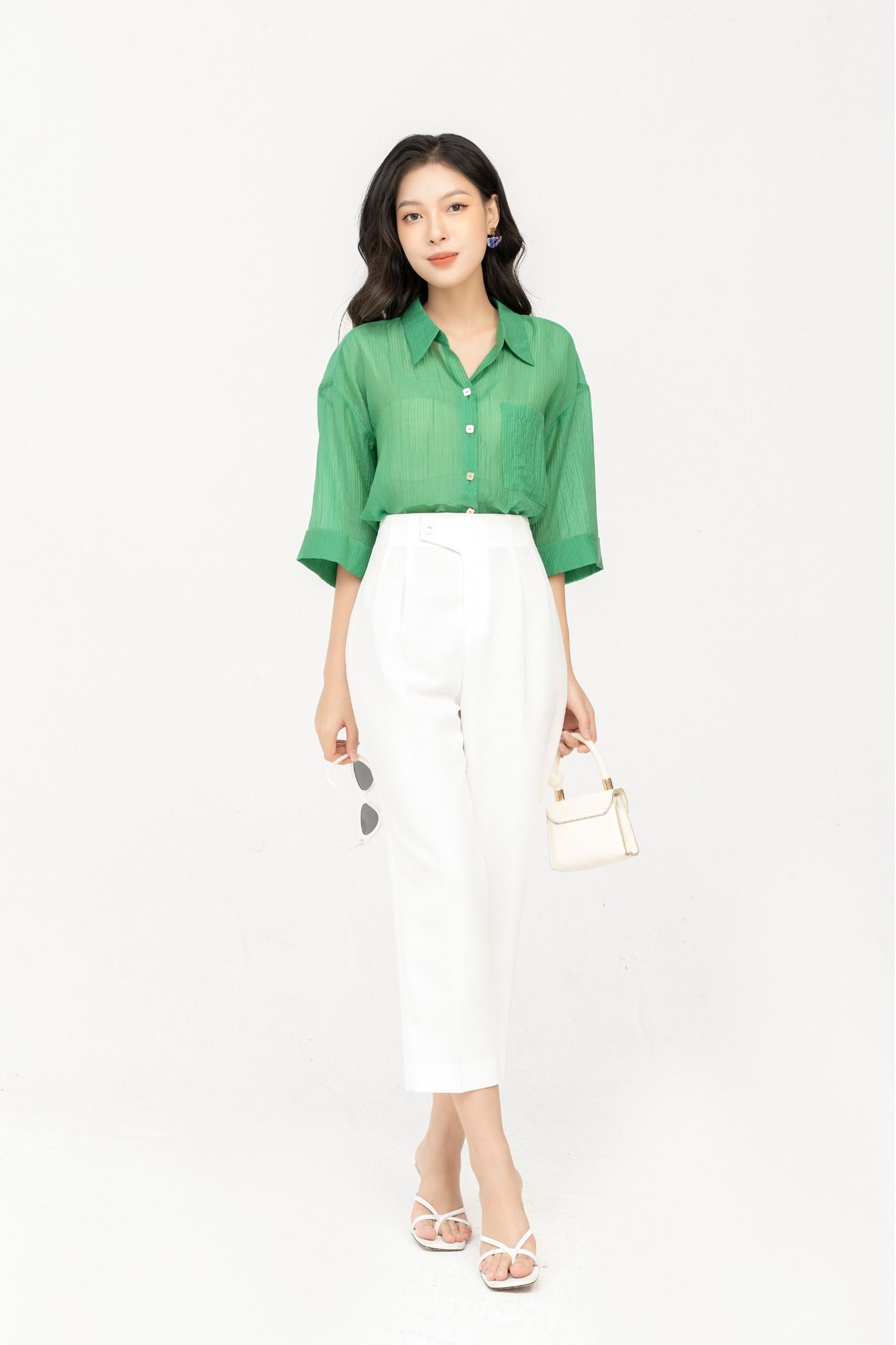 Sơ mi nữ tay lỡ 699  NEM FASHION