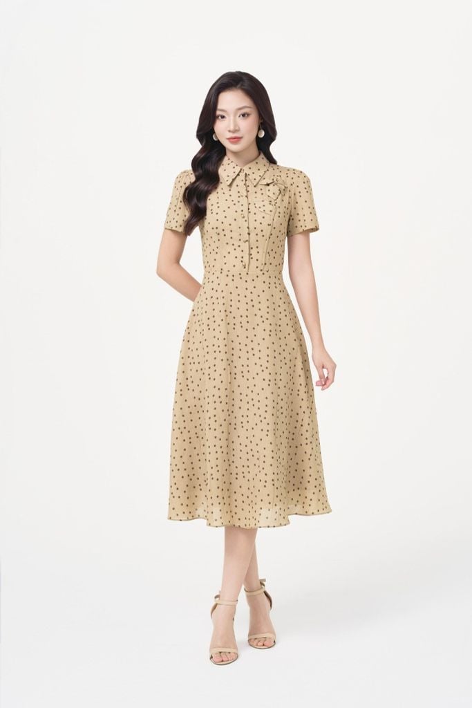 ĐẦM NÂU CHẤM BI D02142