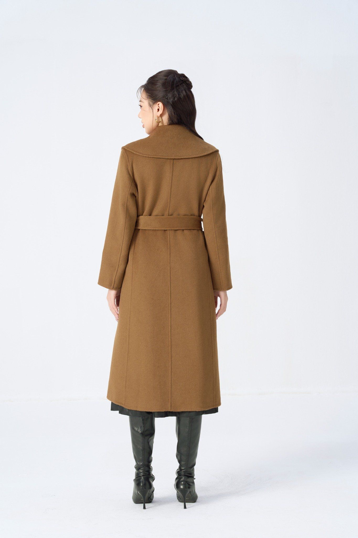 MĂNG TÔ DẠ KÈM ĐAI AK68032