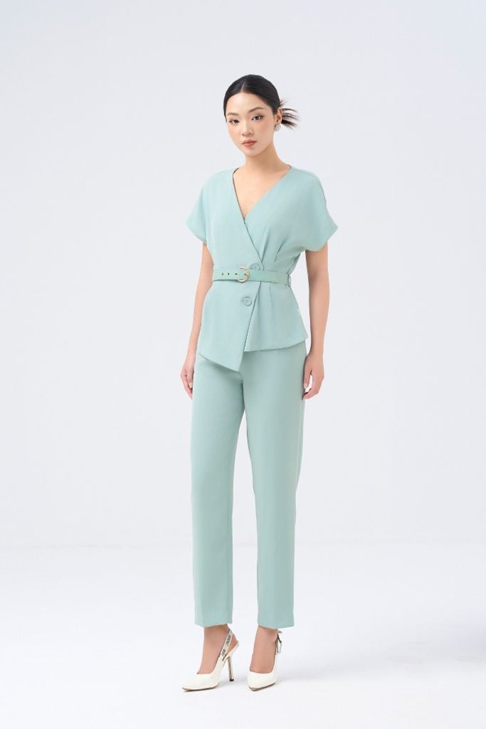 ÁO PEPLUM KÈM ĐAI SM02372