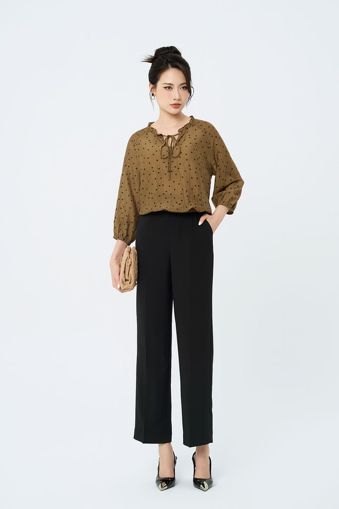 ÁO CHẤM BI DÀI TAY SM06812