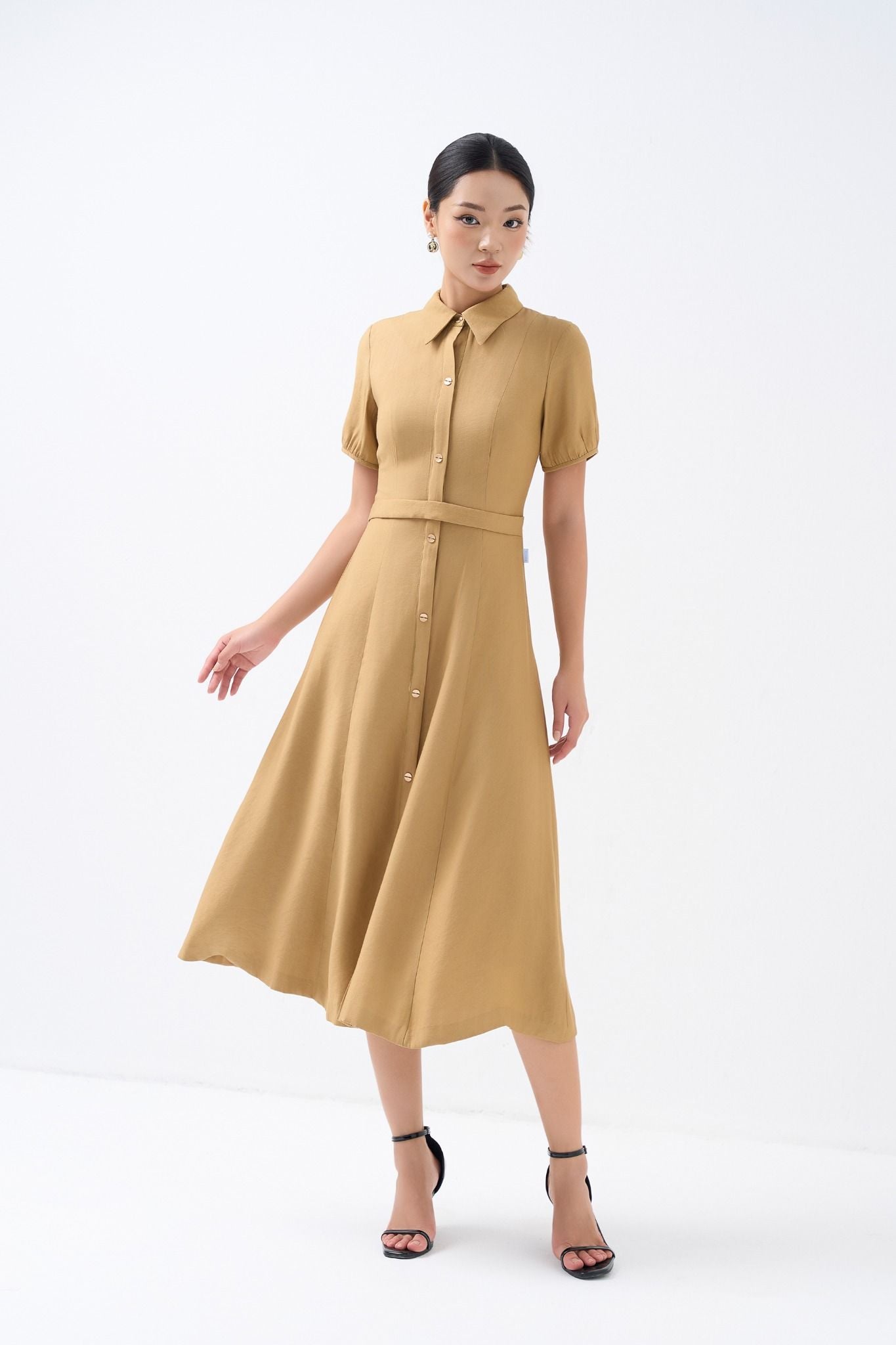 ĐẦM NÂU CỔ BẺ D02172