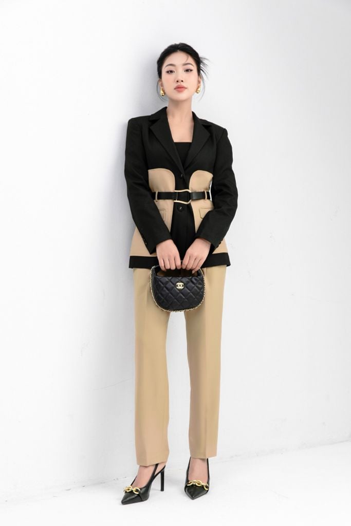 ÁO VEST KÈM ĐAI AK09032