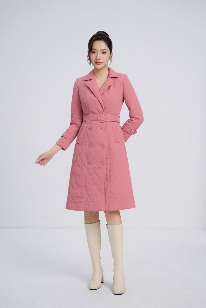 ÁO PHAO HỒNG DÁNG DÀI AK14322