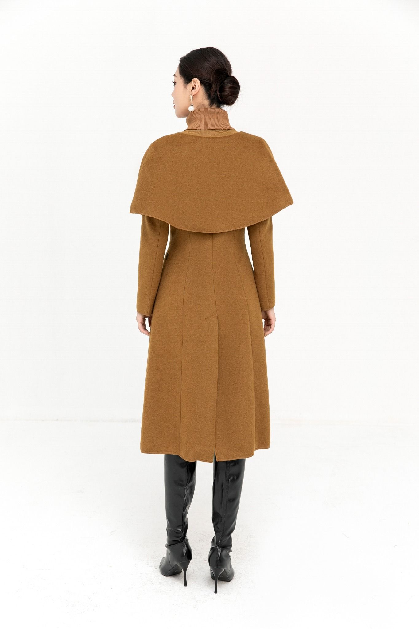 MĂNG TÔ DẠ VAI CAPE AK08012