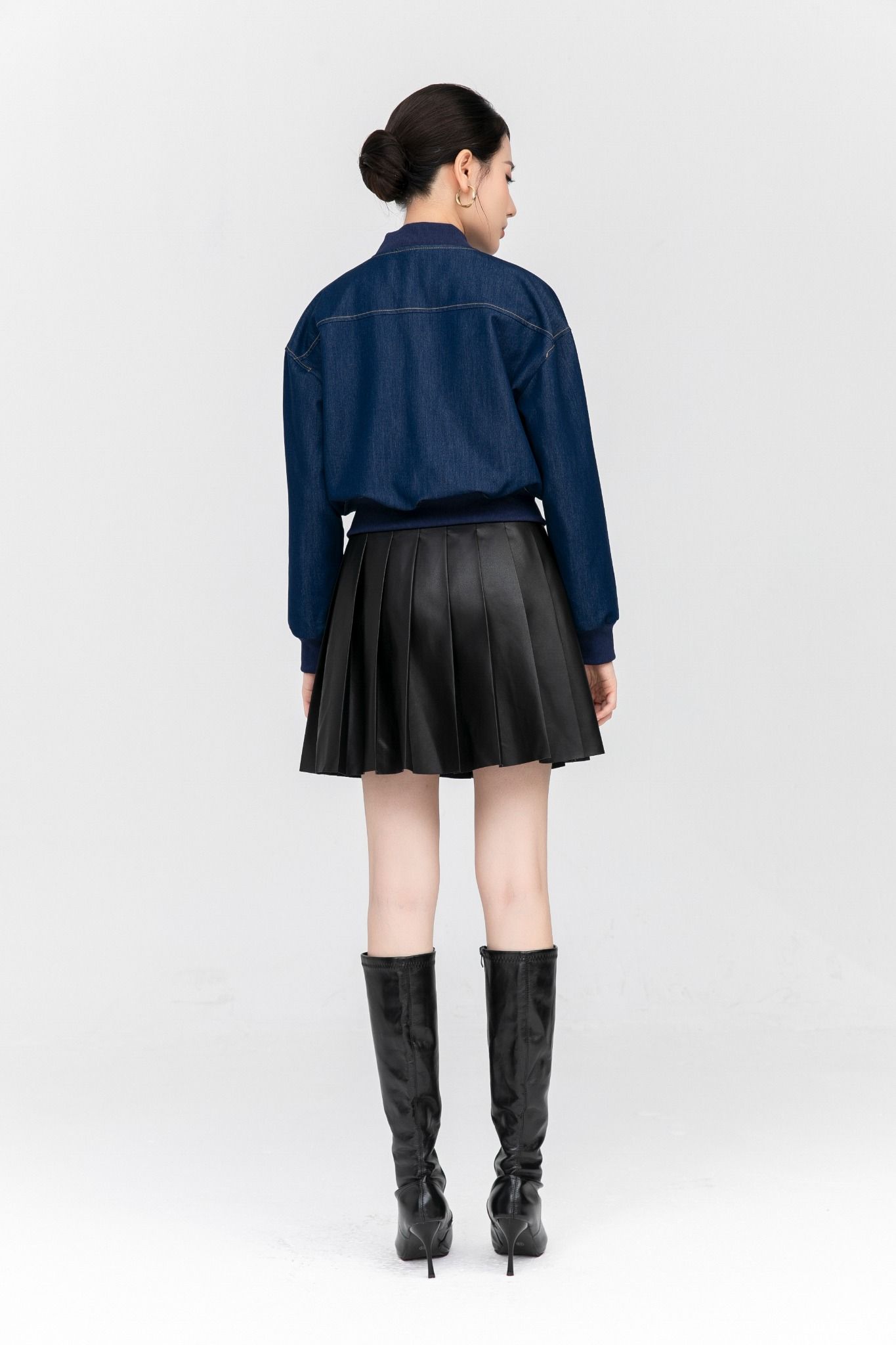 CHÂN VÁY DA XẾP LI Z10132