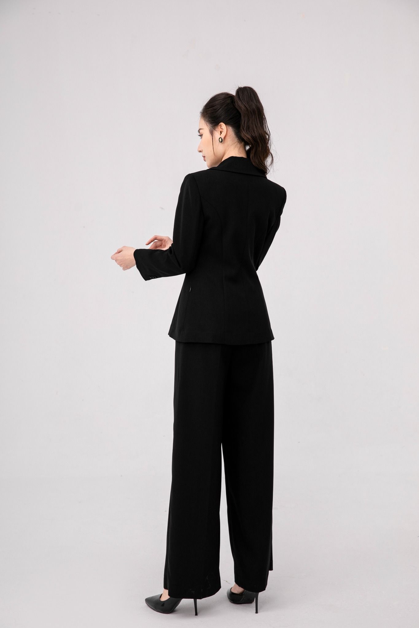 Buy Marycrafts Women's Business Blazer Pant Suit Set for Work 2 Black at  Amazon.in