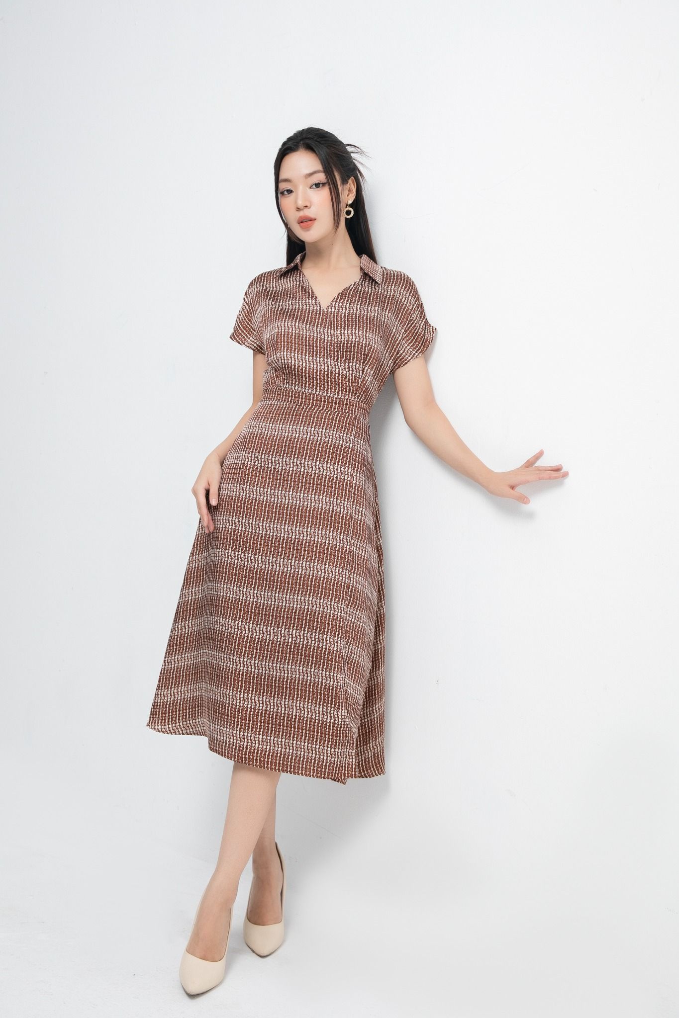 ĐẦM LỤA CỔ BẺ D00192