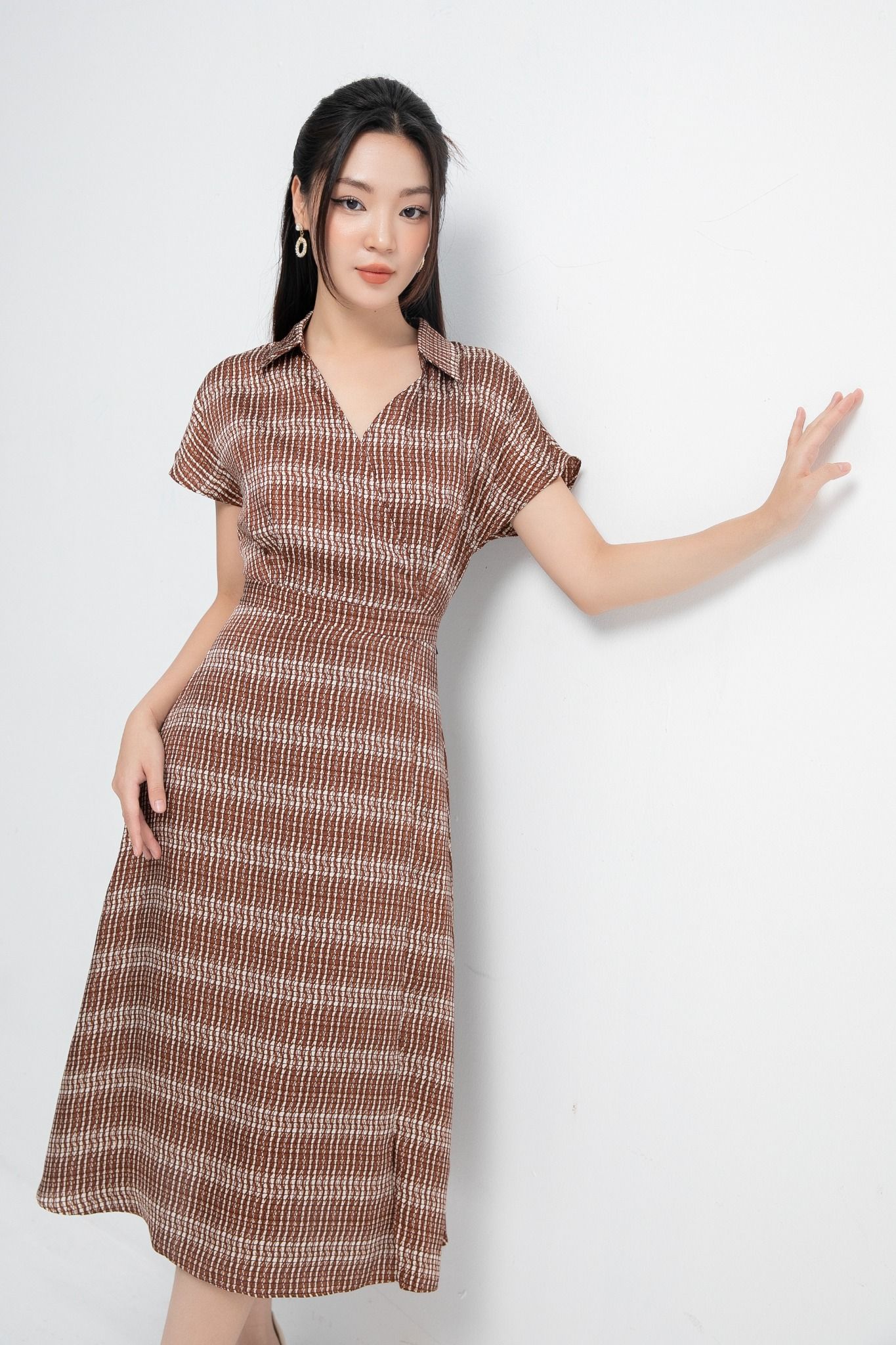 ĐẦM LỤA CỔ BẺ D00192