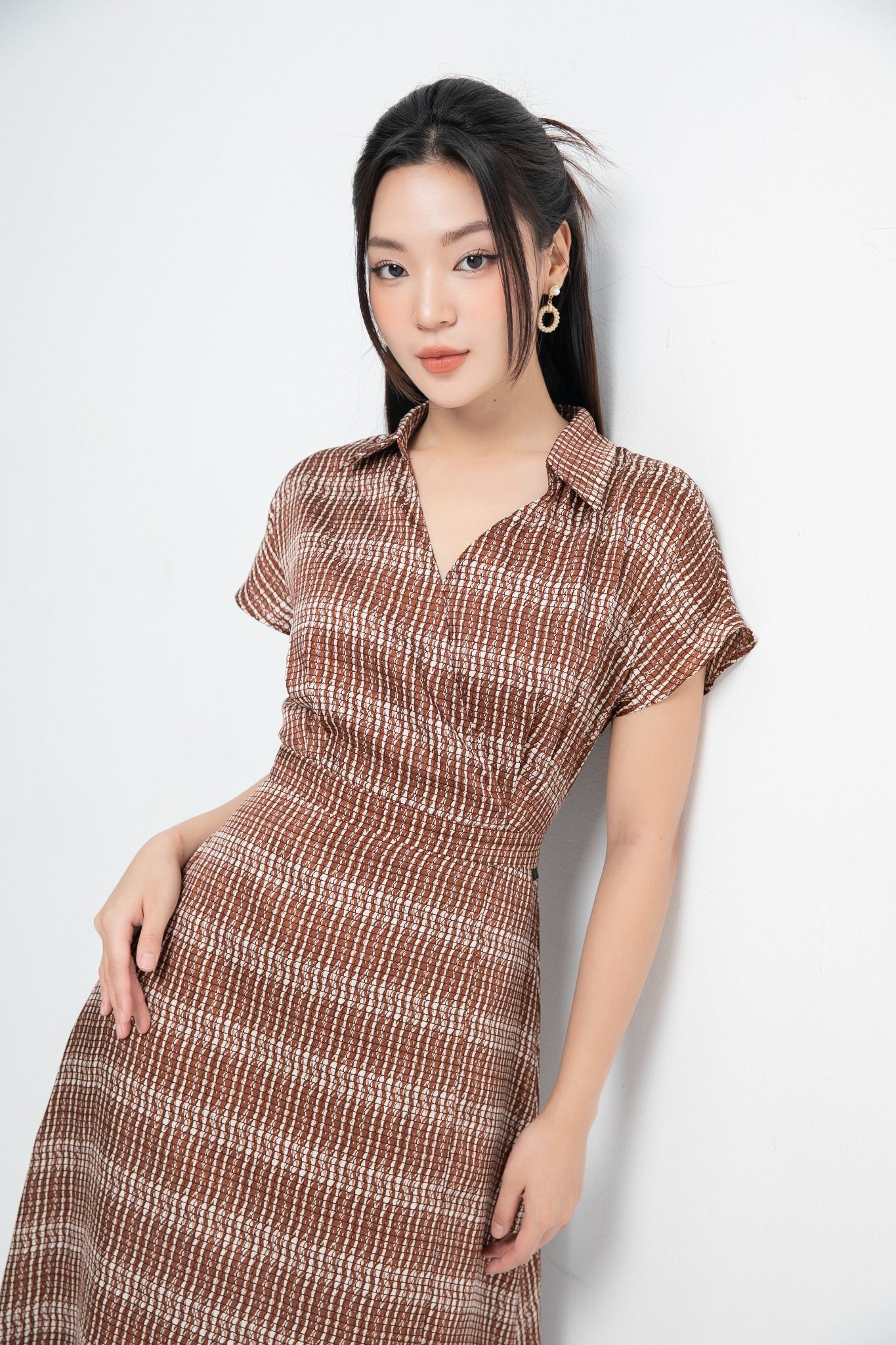 ĐẦM LỤA CỔ BẺ D00192