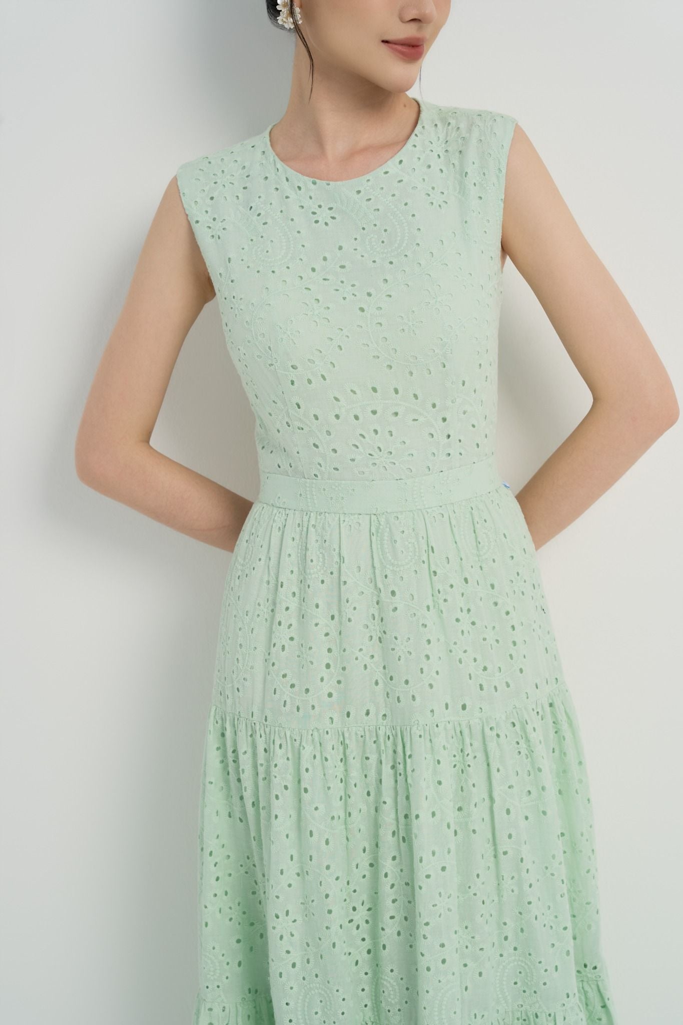 ĐẦM MAXI THÔ XANH D00392