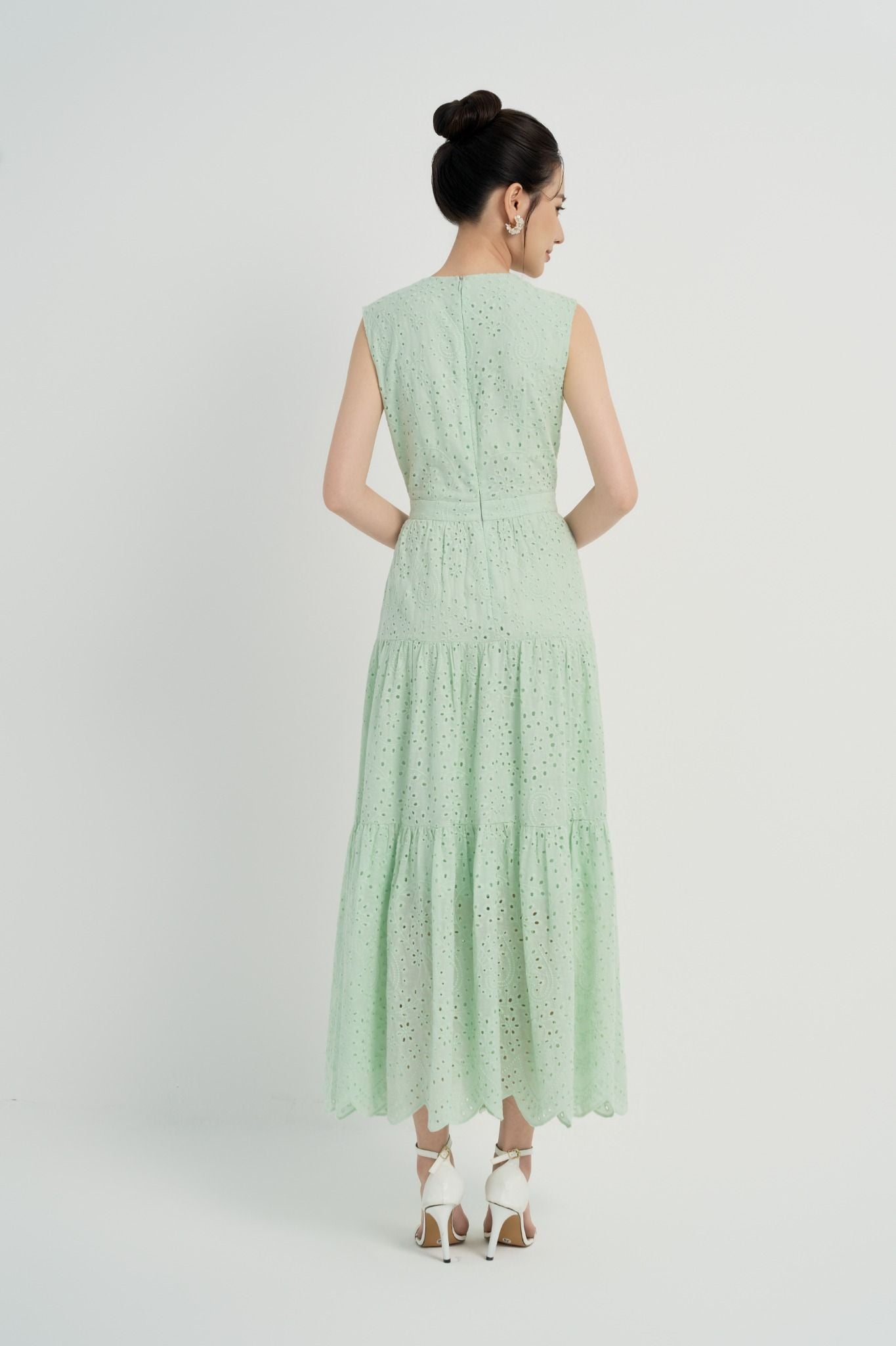 ĐẦM MAXI THÔ XANH D00392