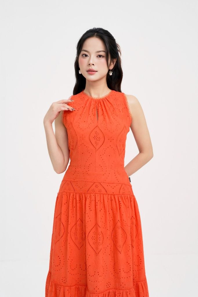  ĐẦM MAXI THÔ CAM D00722 