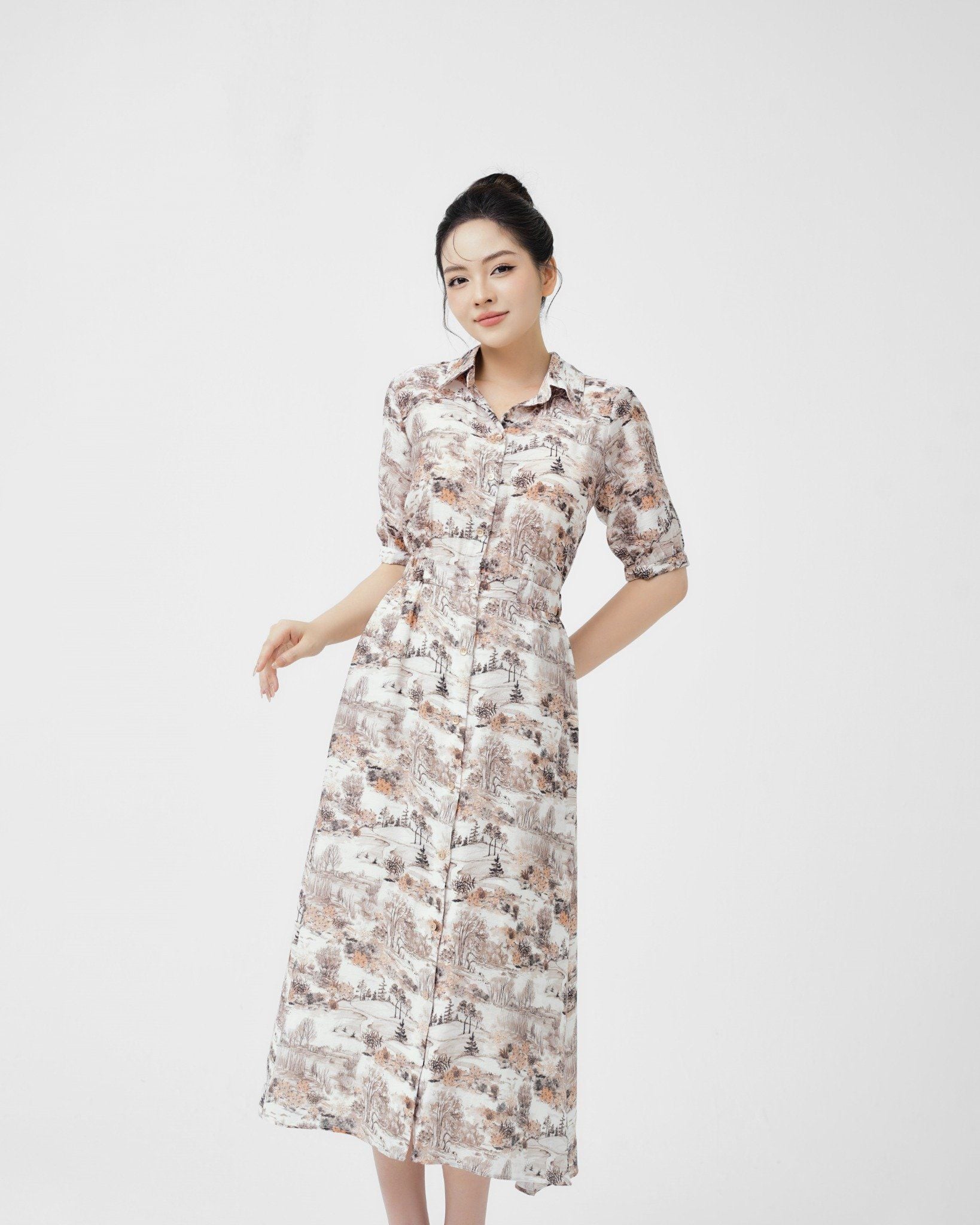 ĐẦM CỔ BẺ HỌA TIẾT D03222