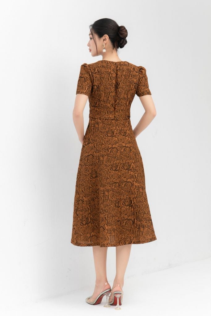  ĐẦM LIỀN PHỐI HOA D07232 