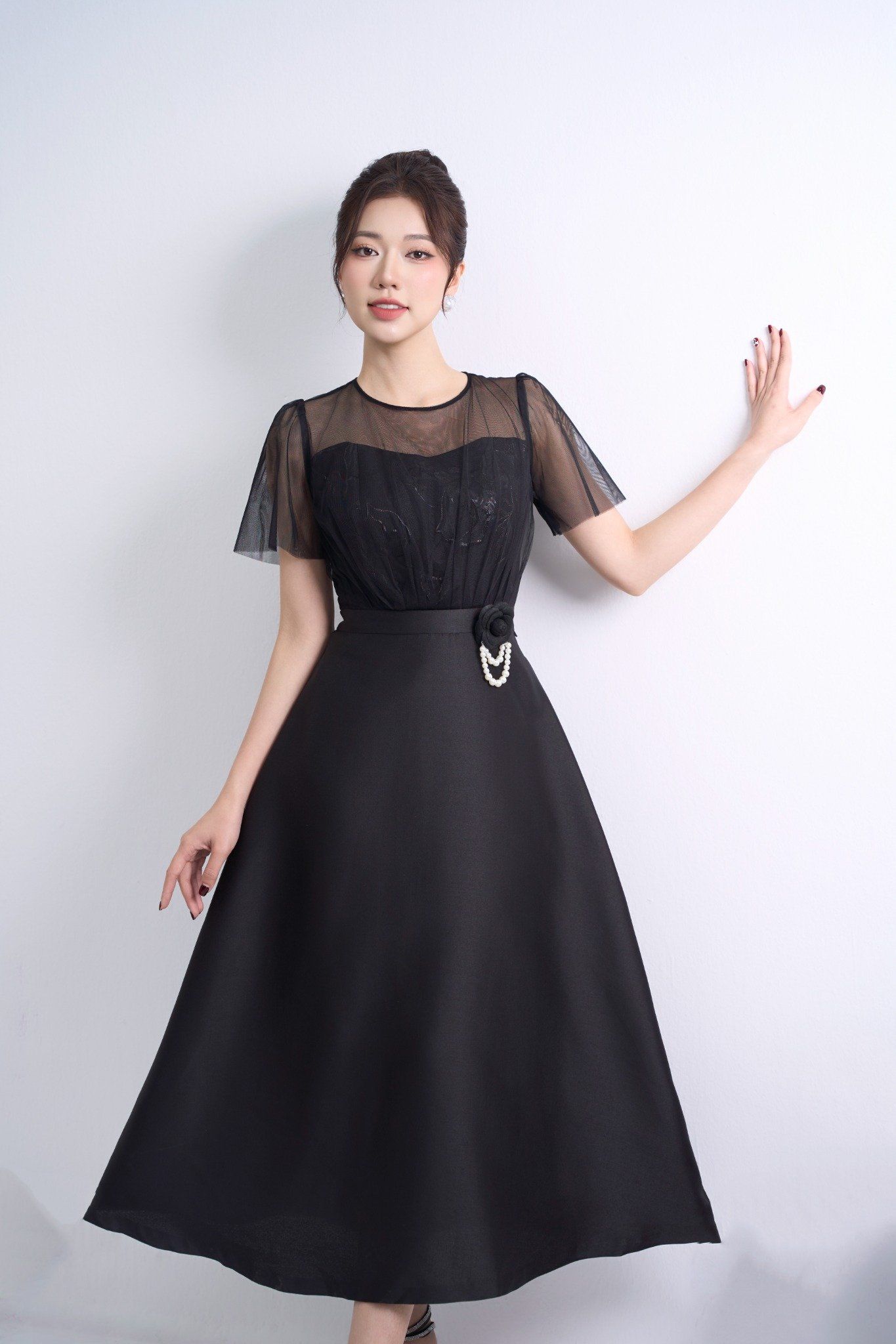 ĐẦM TIỆC ĐEN D07542