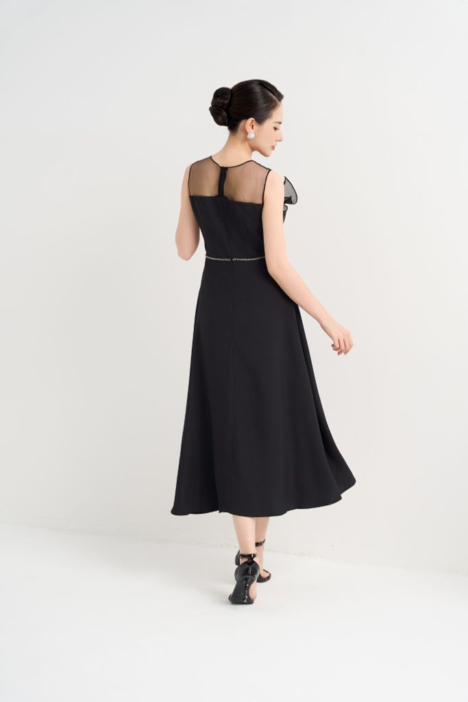  ĐẦM TIỆC KHÔNG TAY D08402 