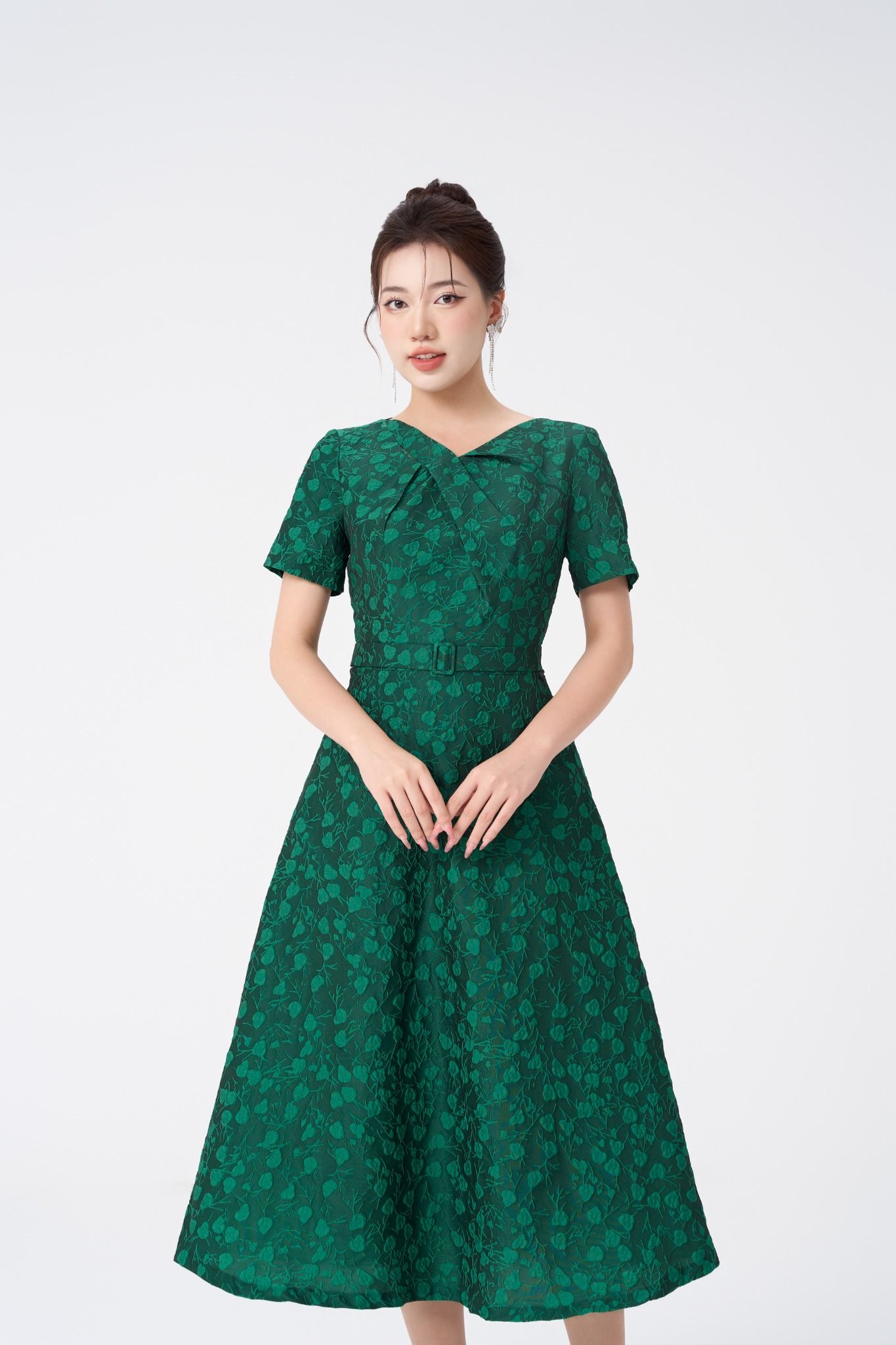 ĐẦM HOA XANH D08422