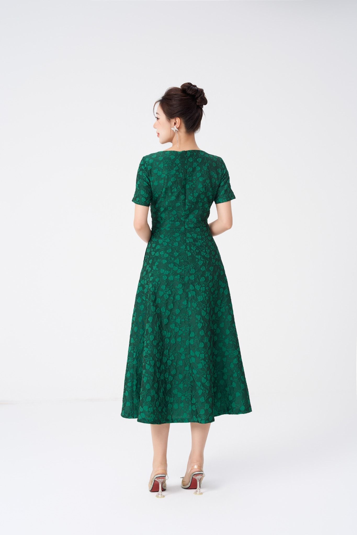 ĐẦM HOA XANH D08422