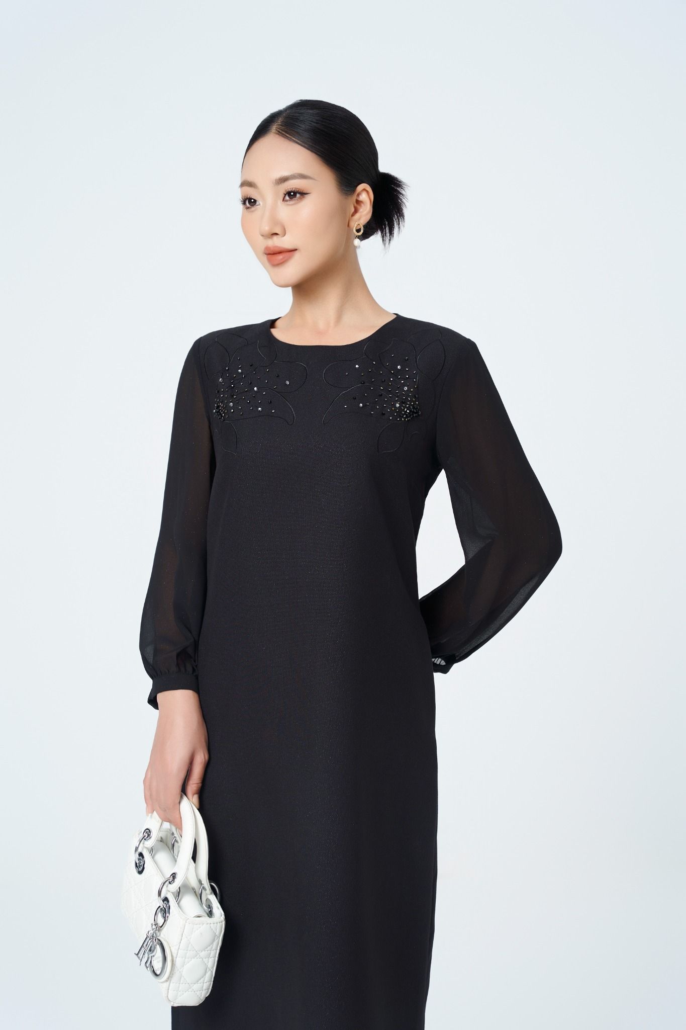 ĐẦM SUÔNG ĐÍNH CƯỜM D10302