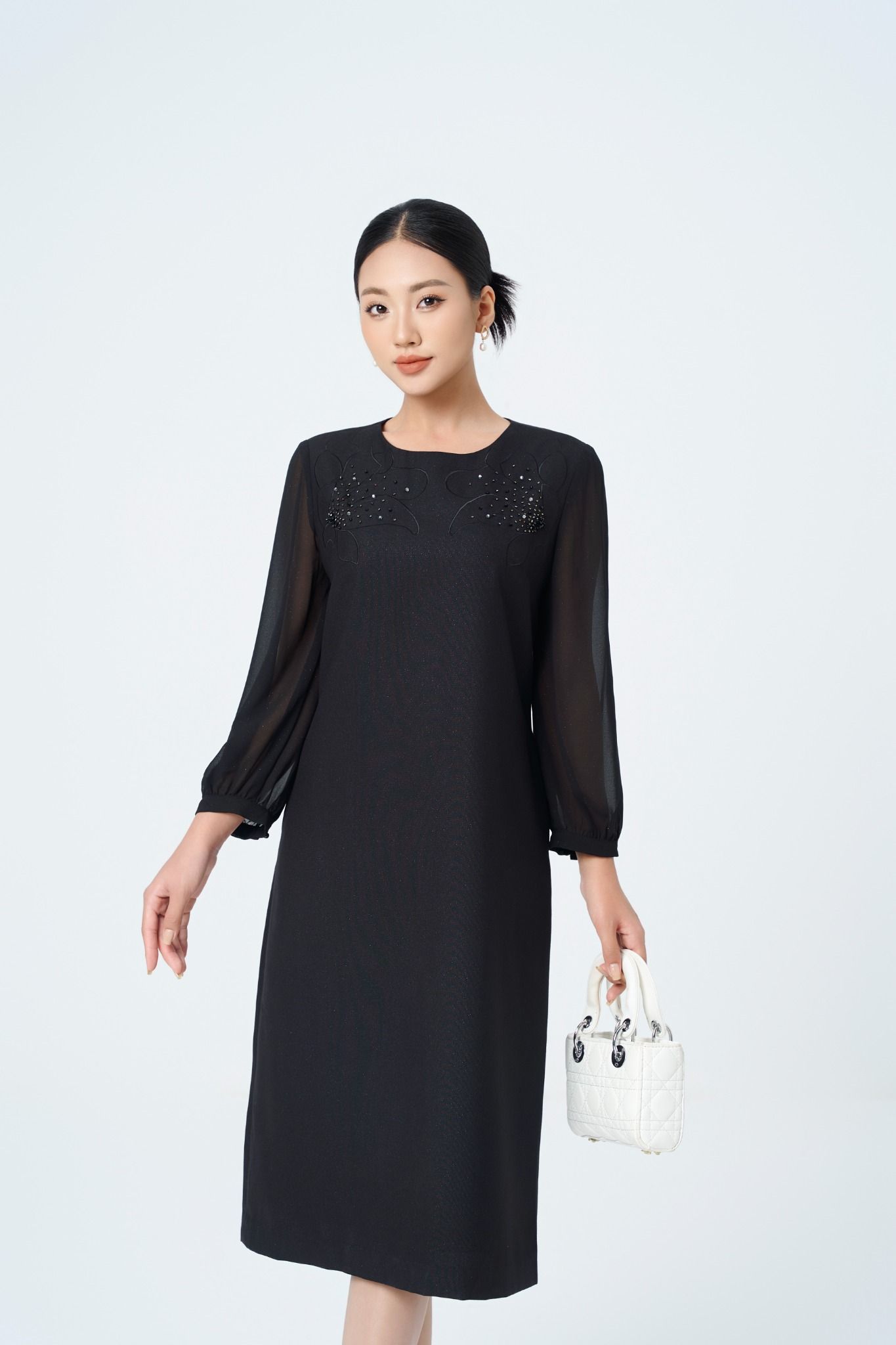 ĐẦM SUÔNG ĐÍNH CƯỜM D10302