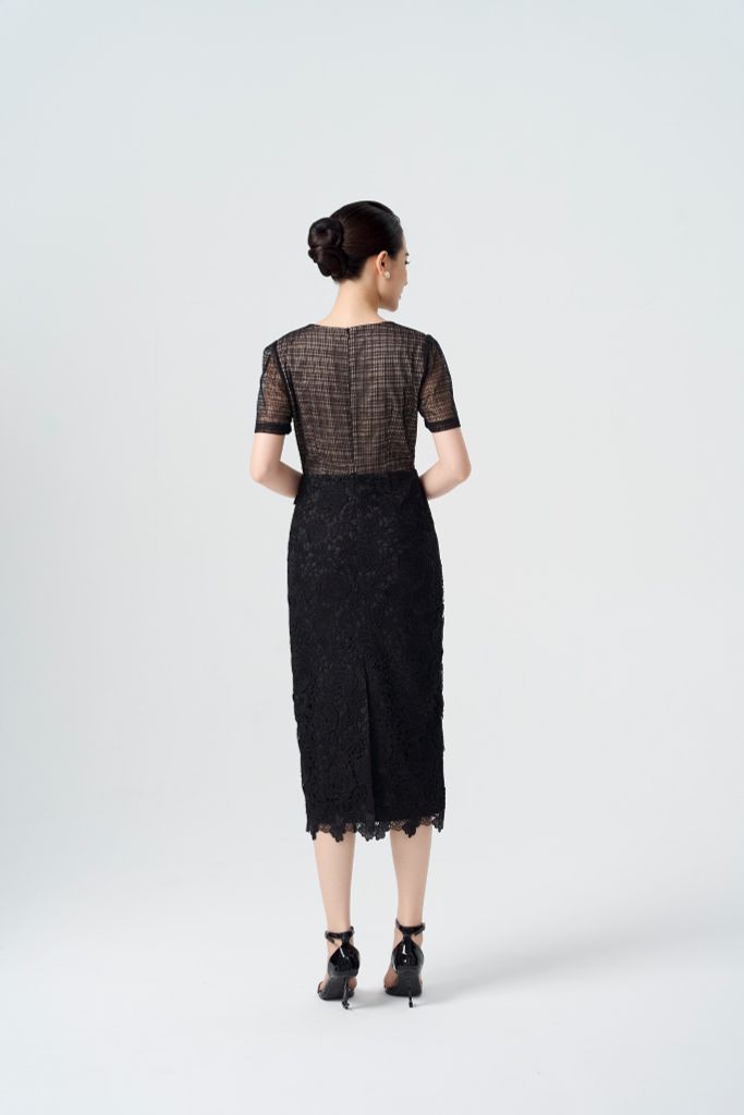  ĐẦM TIỆC REN CAO CẤP D10902 