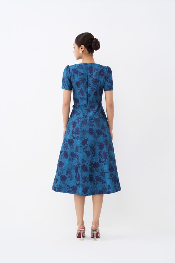  ĐẦM TIỆC HOA XANH D11092 