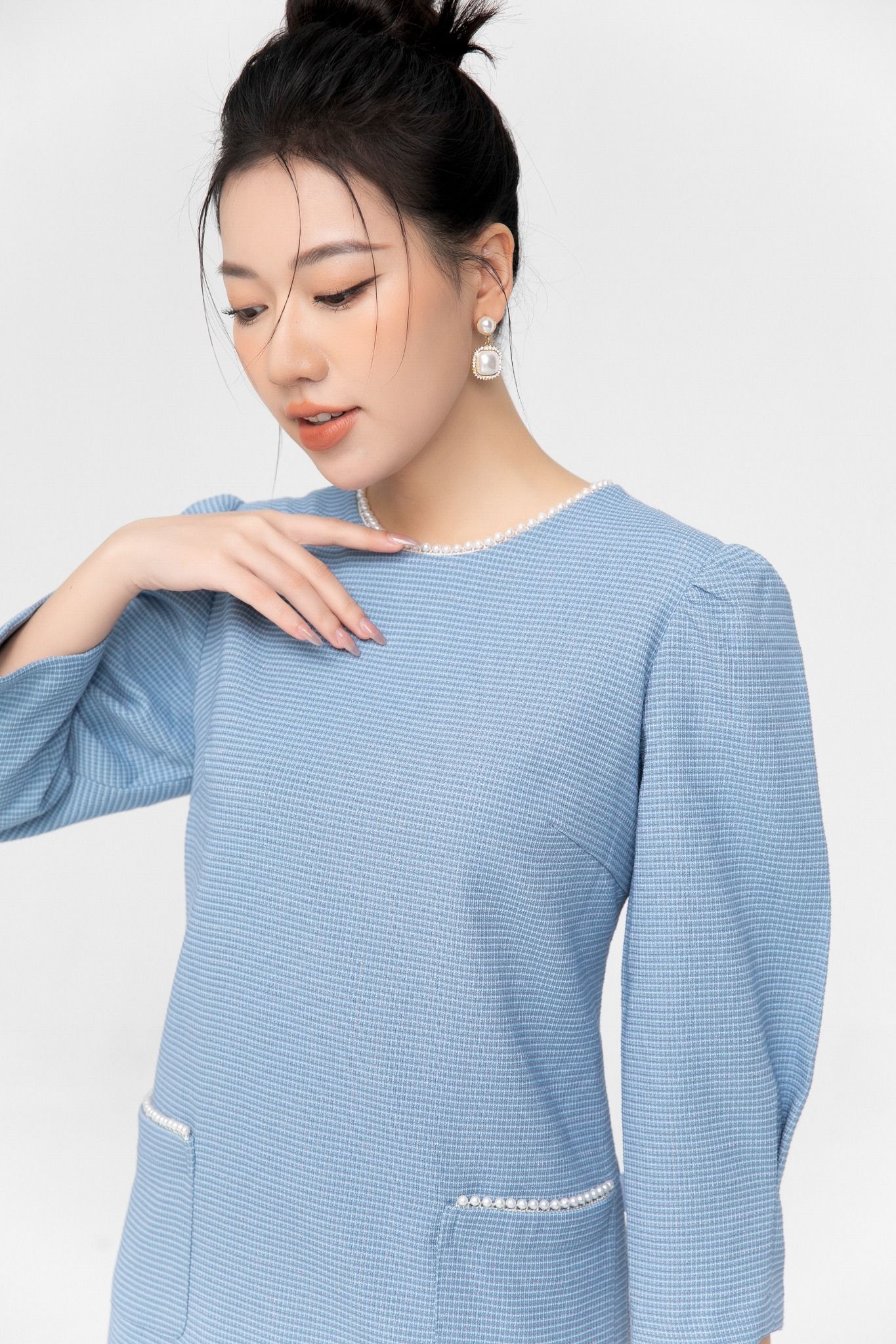 ĐẦM SUÔNG CỔ TRÒN D11592