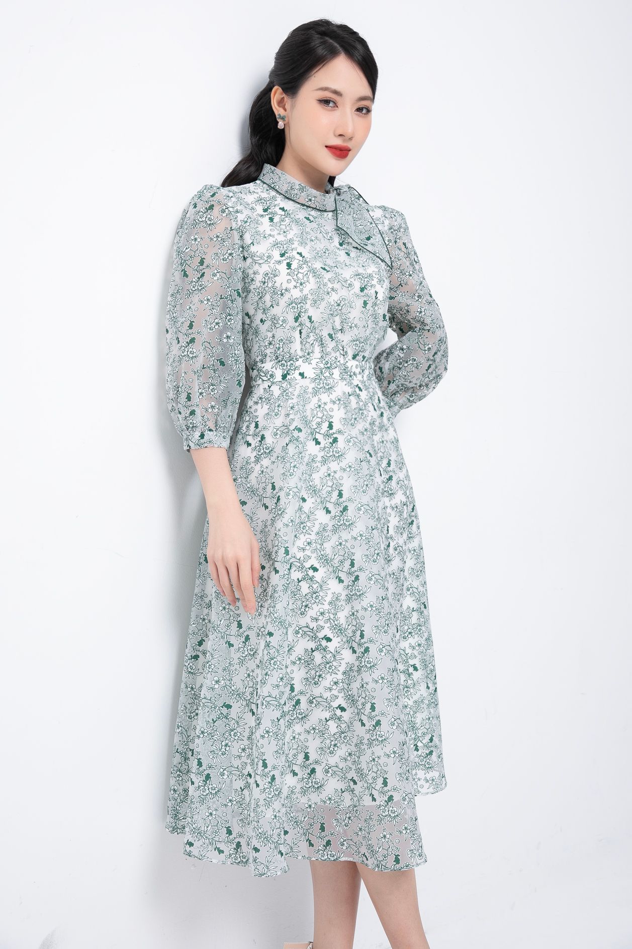 ĐẦM HOA VAI BỒNG D14792