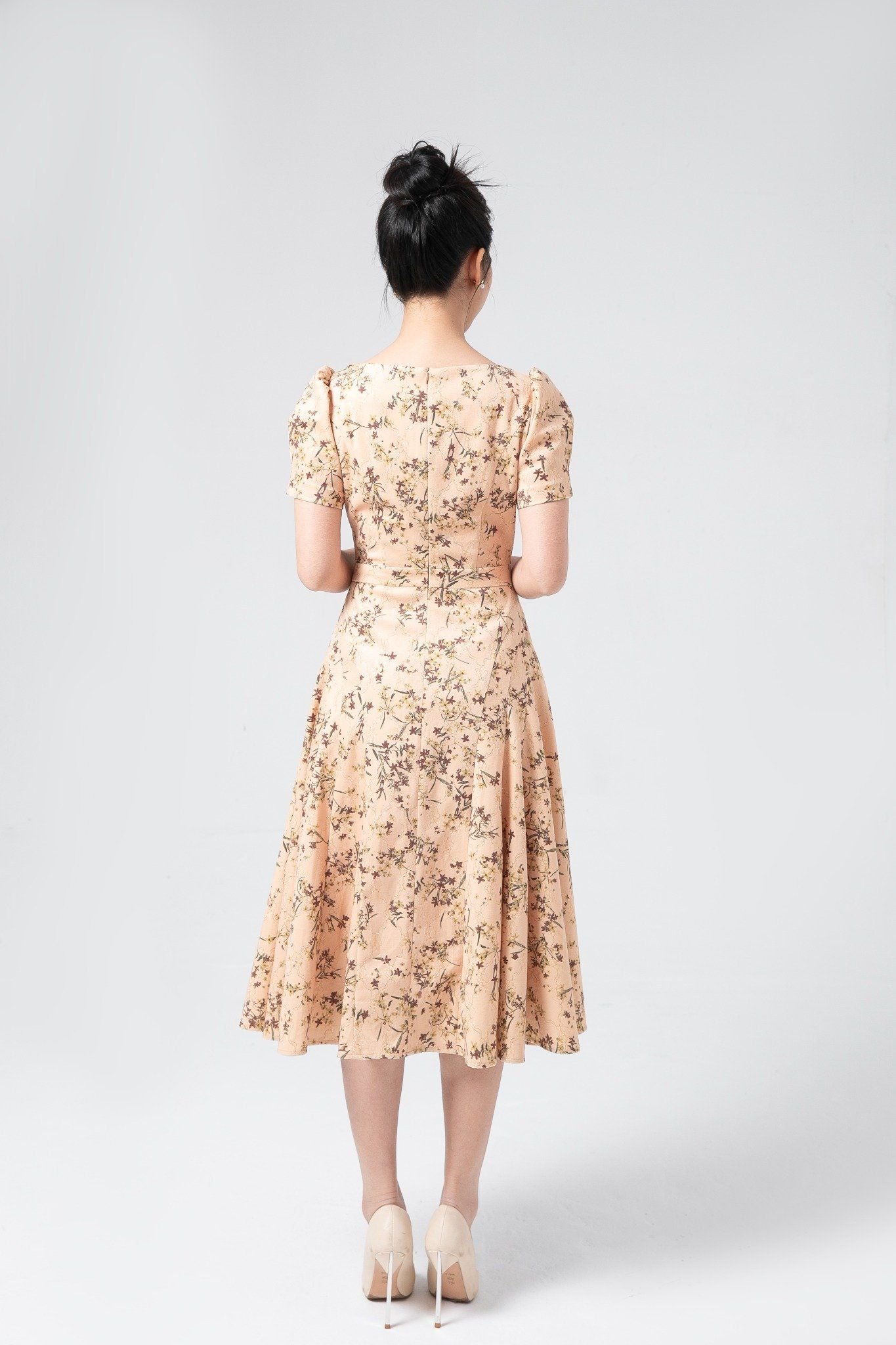 ĐẦM HOA TAY BỒNG D14932