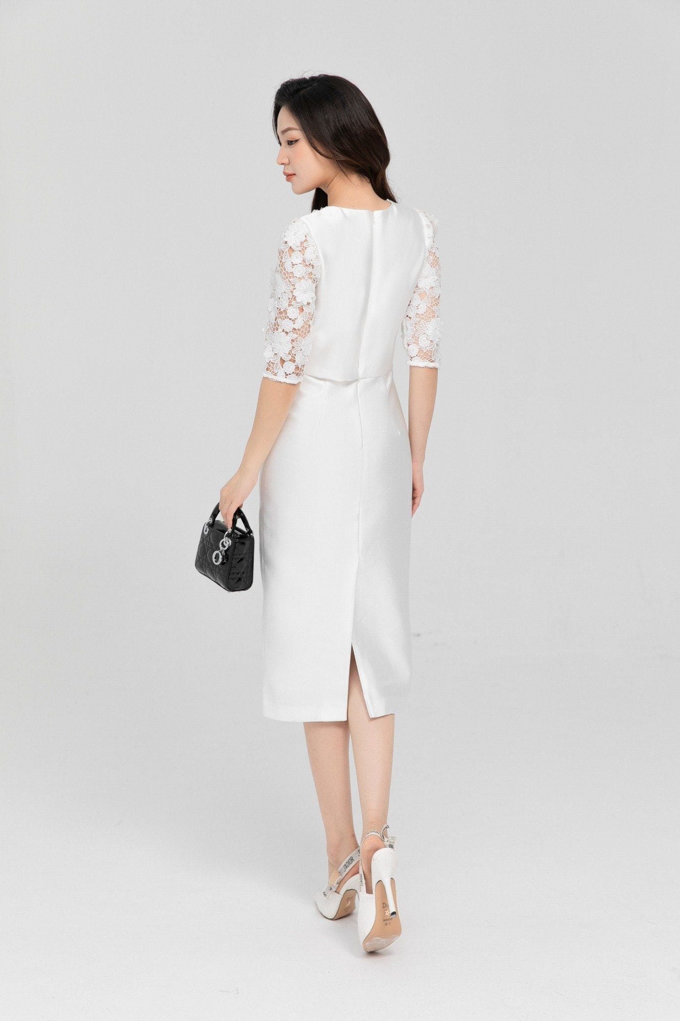 ĐẦM ÔM REN PHỐI TAFTA D15872