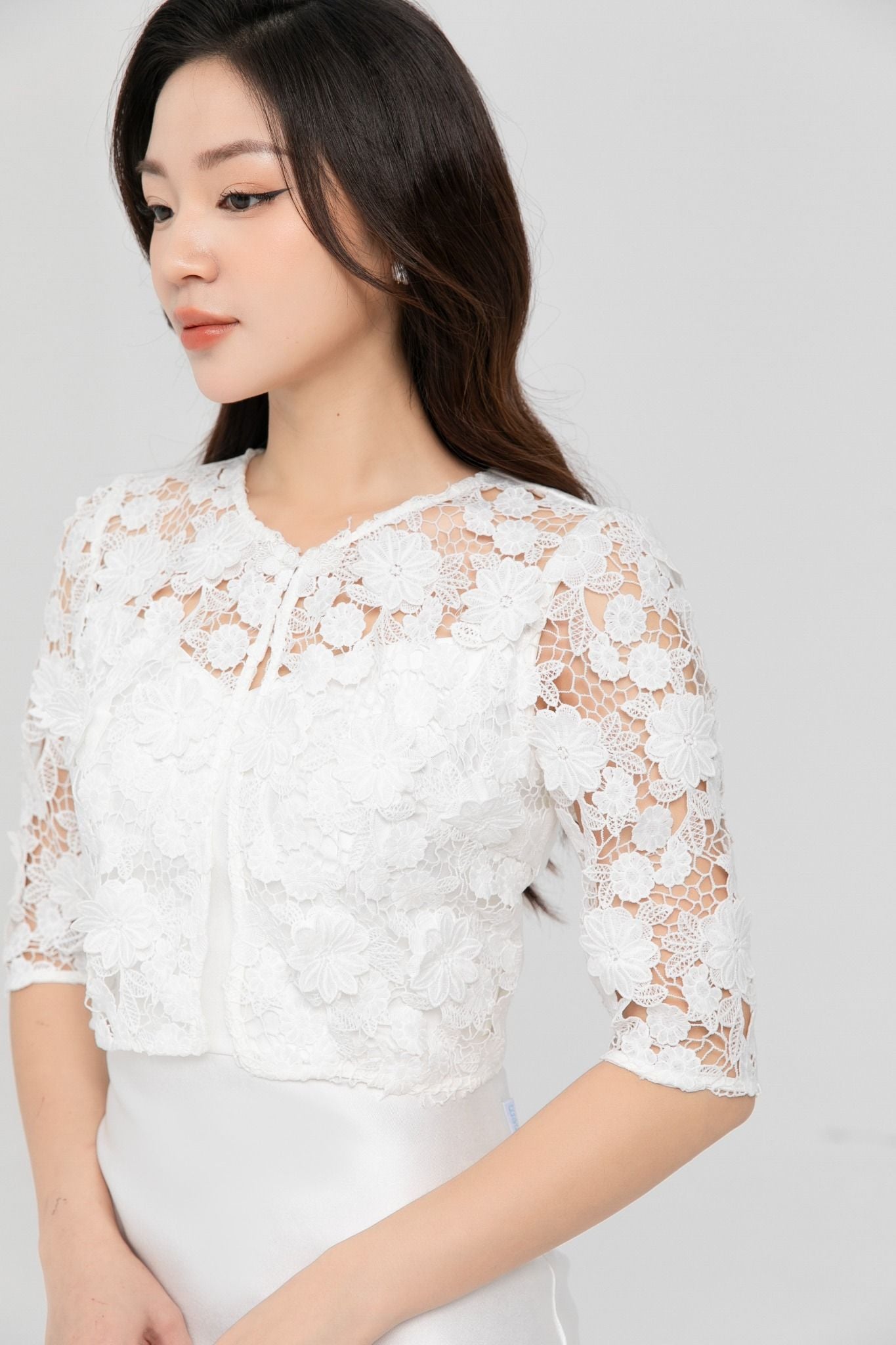 ĐẦM ÔM REN PHỐI TAFTA D15872