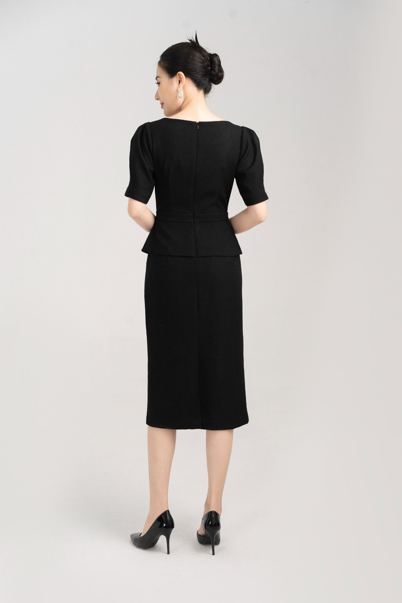 Váy Đầm Công Sở Thiết Kế Hoàng Hương Dáng Váy Liền Peplum Che Bụng Tốt Chất  Vải Cát Hàn Thoáng Mát Thấm Hút Mồ Hôi  Shopee Việt Nam