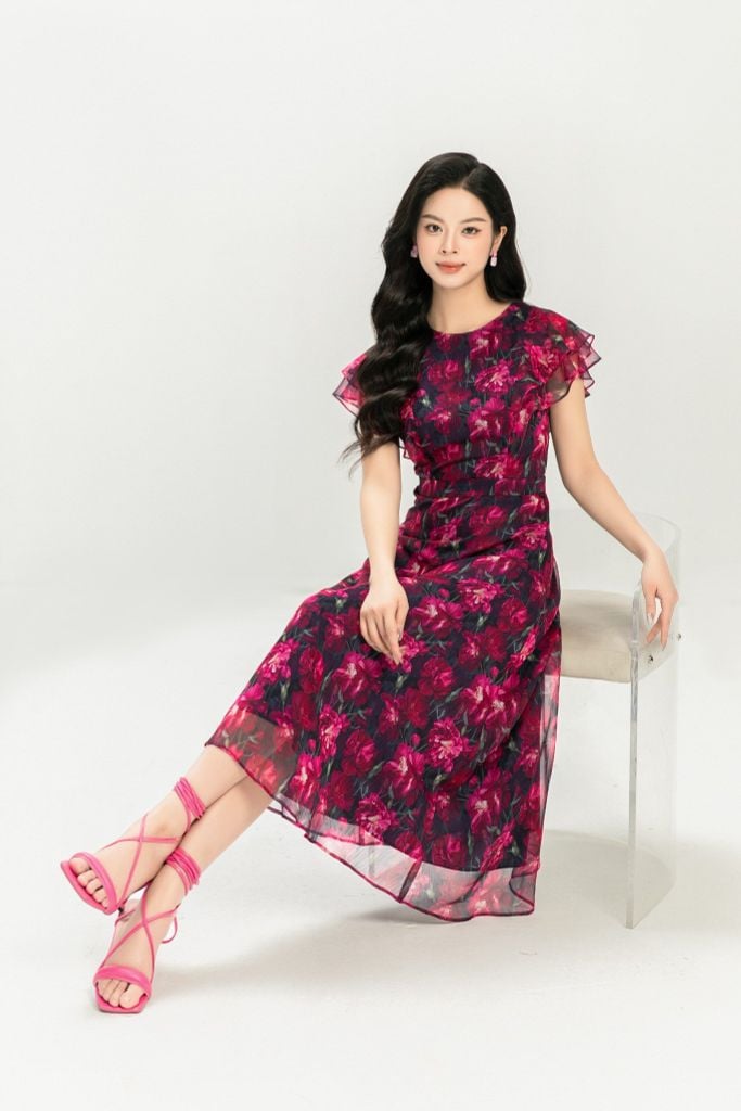ĐẦM VOAN HOA D40232