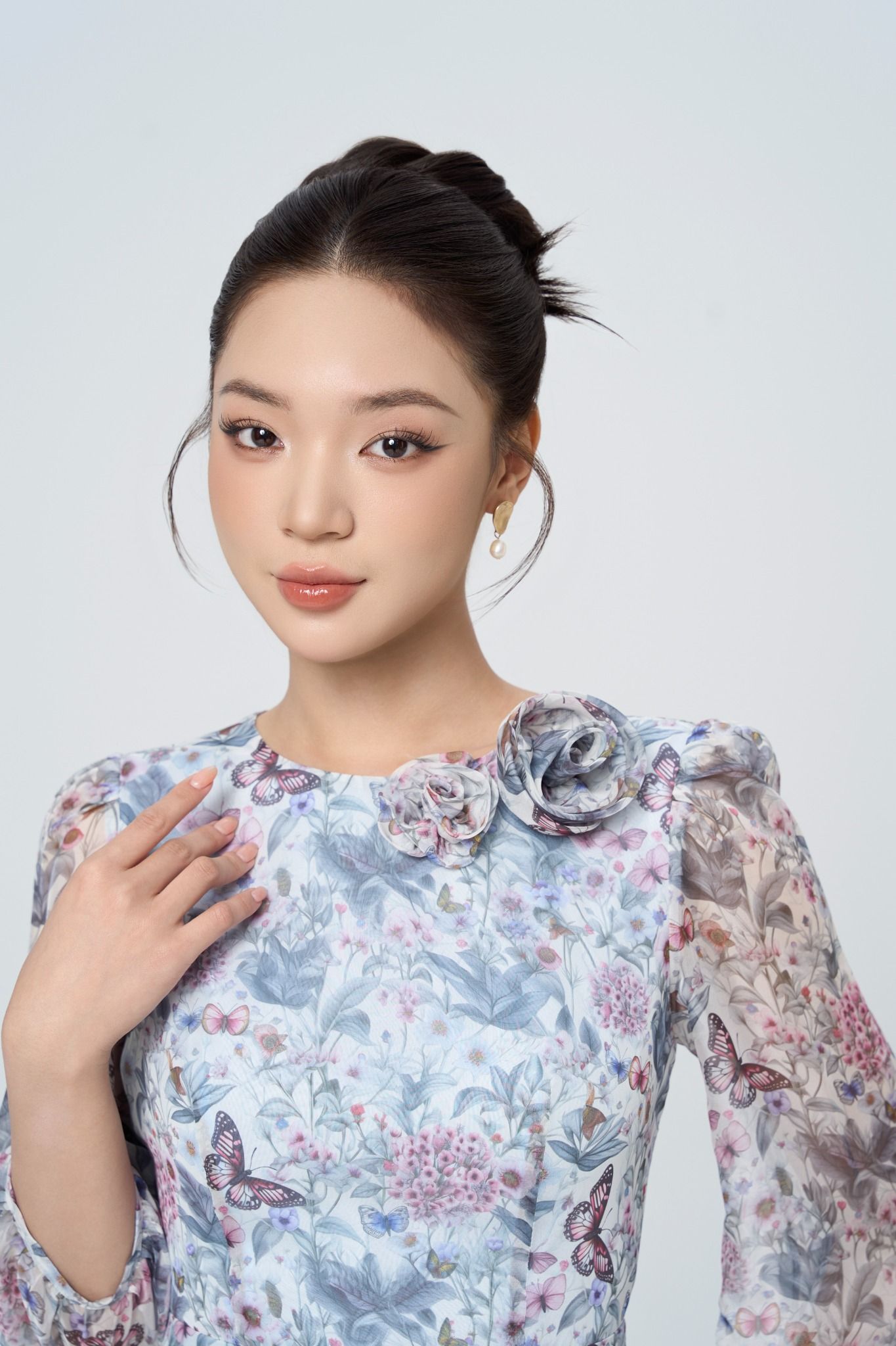 ĐẦM HOA TAY BỒNG D42002