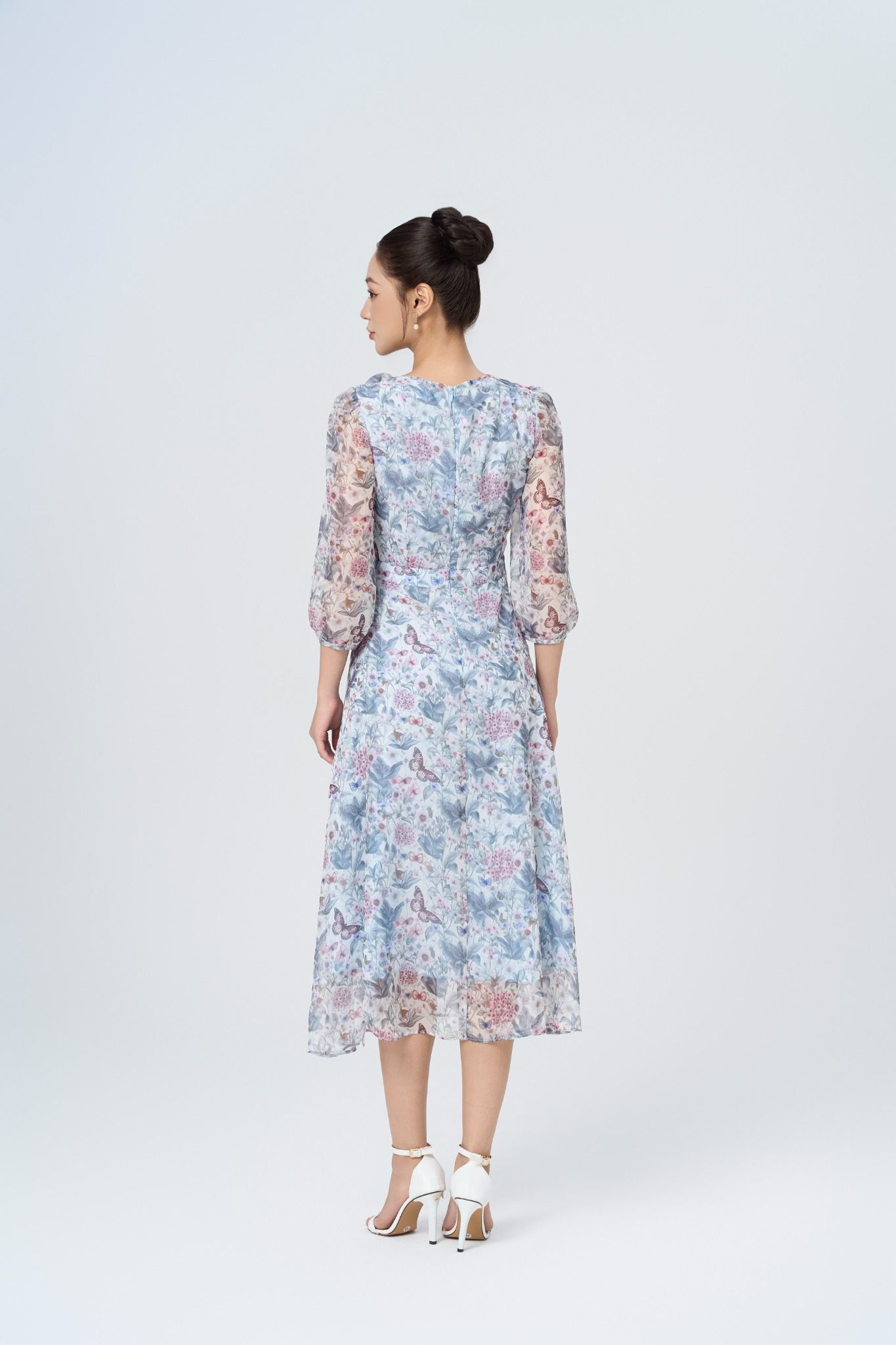 ĐẦM HOA TAY BỒNG D42002