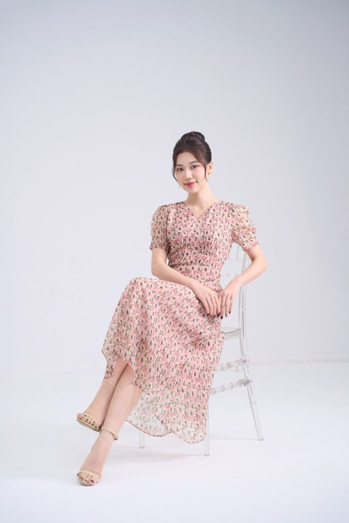 ĐẦM VOAN HOA D42912