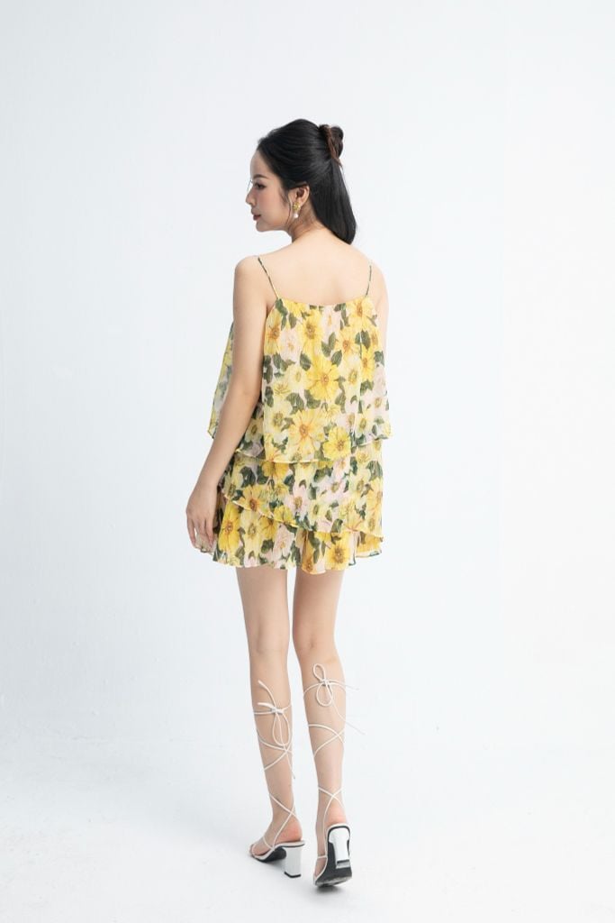  JUMPSUIT HOA VÀNG J00772 