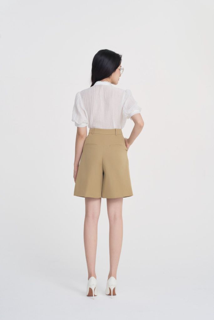  SƠ MI TRẮNG PHỐI ĐĂNG TEN SM00432 