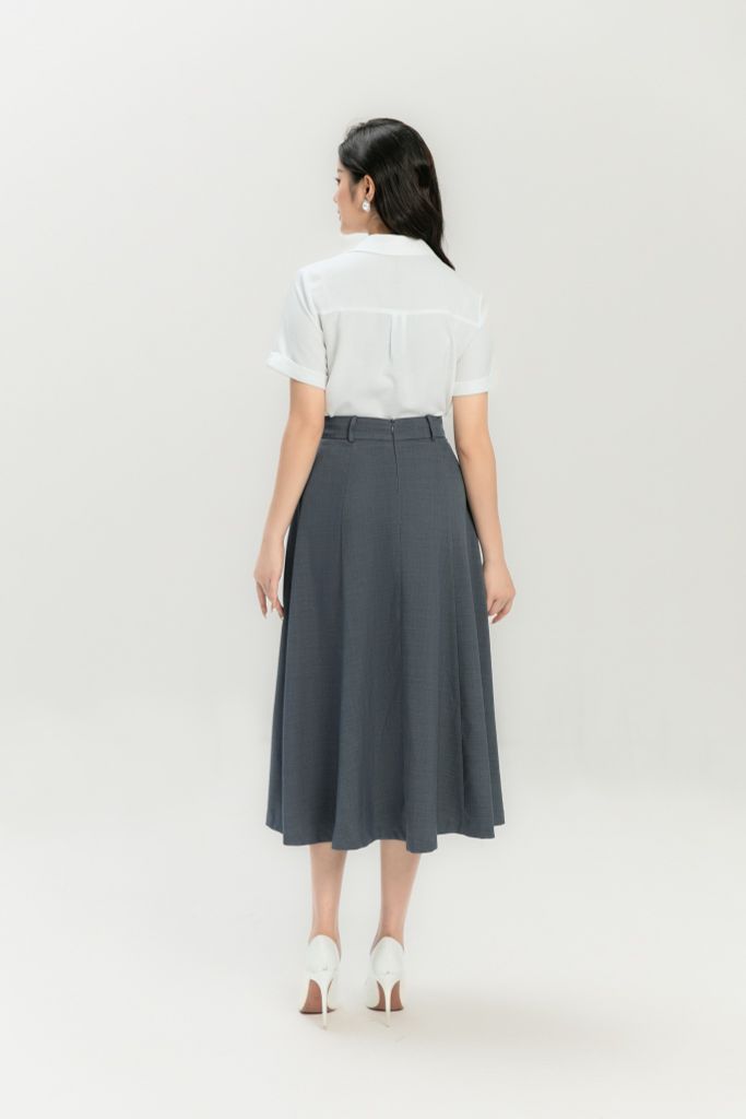  SƠ MI TRẮNG THÊU HOA SM00502 